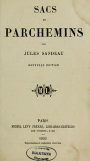 Cover of: Sacs et parchemins