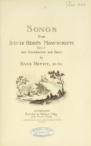 Cover of: Songs from David Herd's manuscripts
