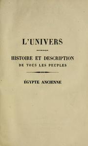 Cover of: Egypte ancienne