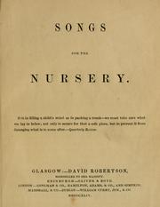 Cover of: Songs for the nursery