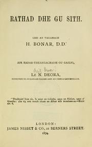 Cover of: Rathad Dhe gu sith by Horatius Bonar, Horatius Bonar