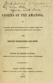 Stories of the Amaxosa, or, A selection from the traditional tales current among the people living on the eastern border of the Cape colony