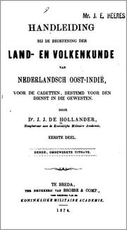 Handleiding bij de Beoefening der Land- en Volkenkunde van Nederlandsch Oost-Indië by J. J. de Hollander