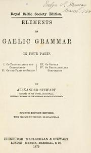 Elements of Gaelic grammar by Stewart, Alexander