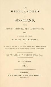 Cover of: The Highlanders of Scotland by William Forbes Skene