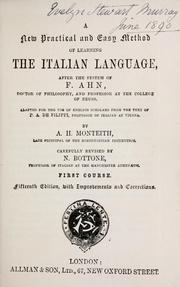 Cover of: A new practical and easy method of learning the Italian langage: after the system of F. Ahn ...