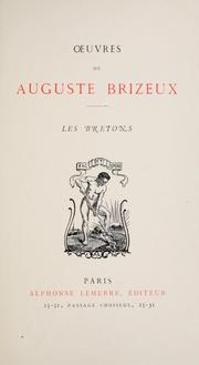 Cover of: Les Bretons by Auguste Brizeux, Auguste Brizeux