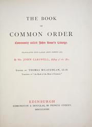 Cover of: The Book of Common Order, commonly called John Knox's Liturgy