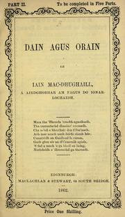 Cover of: Dain agus orain