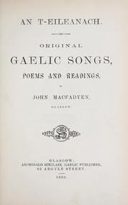 Cover of: An t-eileanach by John MacFadyen, John MacFadyen