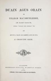 Cover of: Duain agus orain