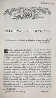 Cover of: Bliadhna eile fhathast