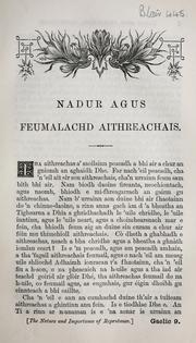 Cover of: Nadur agus feumalachd aithreachais