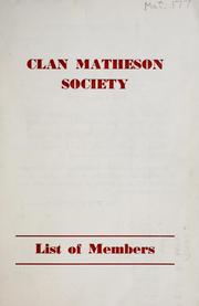 Cover of: List of members