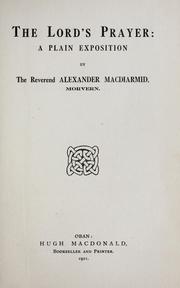 The Lord's Prayer by Alexander Macdiarmid