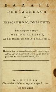 Cover of: Earail dhurachdach do pheacaich neo-iompaichte by Joseph Alleine