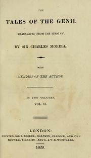 Cover of: The tales of the genii by Morell, Charles Sir