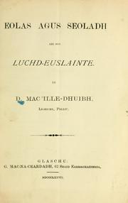 Cover of: Eolas agus seoladh: air son luchd-euslainte