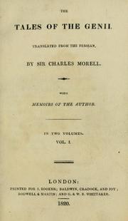 The tales of the genii by Morell, Charles Sir