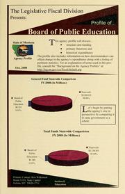 Cover of: The Legislative Fiscal Division presents: profile of ...