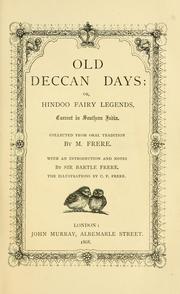 Cover of: Old Deccan days; or, Hindoo fairy legends, current in Southern India