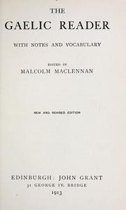Cover of: The Gaelic reader