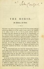 Cover of: The horse: its history and uses