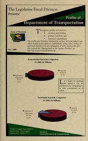 Cover of: The Legislative Fiscal Division presents: profile of ...
