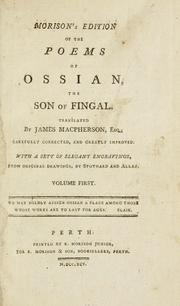 Morison's edition of the Poems of Ossian by James Macpherson, Ossian.