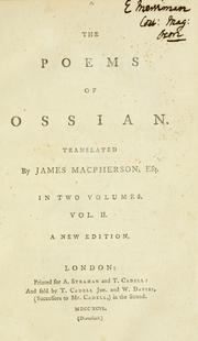 Cover of: The poems of Ossian | James Macpherson