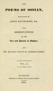 The poems of Ossian by James Macpherson