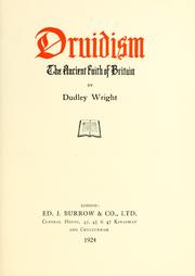 Cover of: Druidism by Dudley Wright