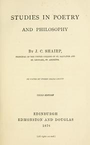 Studies in poetry and philosophy by John Campbell Shairp