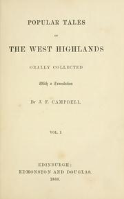 Cover of: Popular tales of the West Highlands by John Francis Campbell