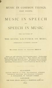Music in speech and speech in music by Colin Brown