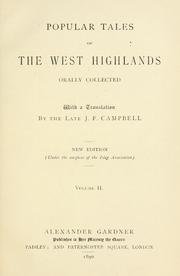 Cover of: Popular tales of the west Highlands by John Francis Campbell