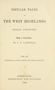 Cover of: Popular tales of the West Highlands by John Francis Campbell