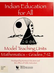 Cover of: Model teaching units: mathematics : grades 7-12