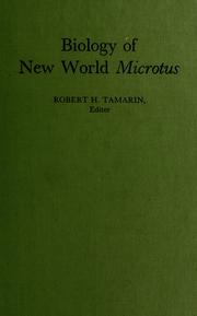 Cover of: Biology of New World Microtus