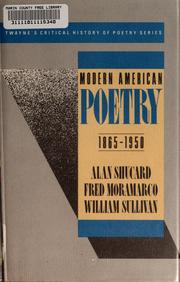 Modern American poetry, 1865-1950 by Alan Shucard