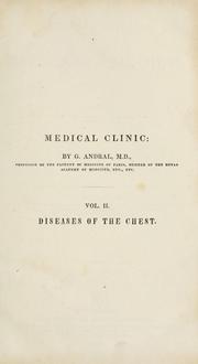 Cover of: Medical clinic by G. Andral