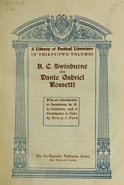 Cover of: A. C. Swinburne and Dante Gabriel Rossetti