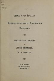 Cover of: Aims and ideals of representative American painters