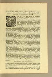 Cover of: Alvará com força de ley, em que se declara as assignaturas, e emolumentos, que devem levar os ouvidores, juizes, e seus officiaes, &c: De 10 de Outubro de 1754