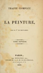 Cover of: Traité complet de la peinture