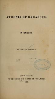 Cover of: Athenia of Damacscus: A tradedy