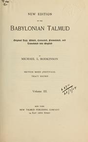 Cover of: The Babylonian Talmud: original text