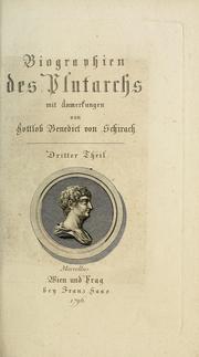 Cover of: Biographien des Plutarchs by Plutarch