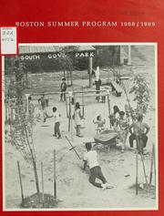 Cover of: Boston summer program 1966/1969 by Boston Redevelopment Authority