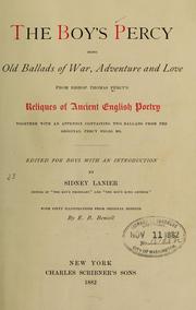 Cover of: The boy's Percy, being old ballads of war